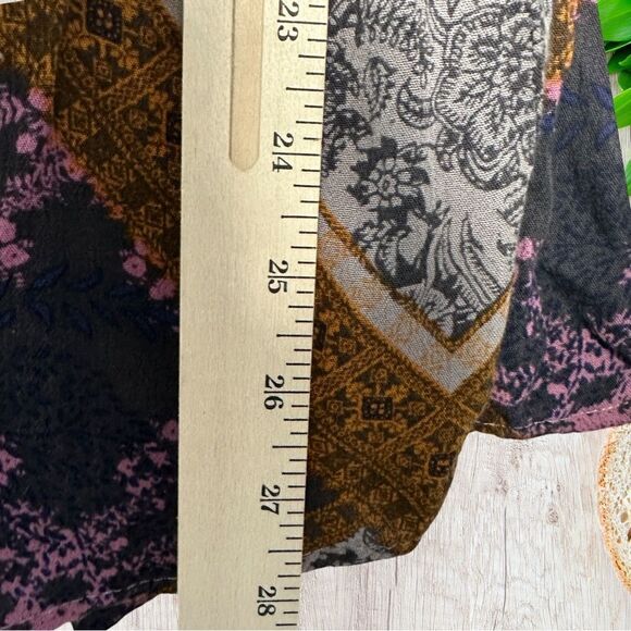 Free People Women's Tunic XS‎ Boho Artsy Lagenlook Colorful Oversized - Picture 7 of 10